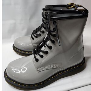 Dr. Martens 1460 Patent Leather Boots Women’s 9 Zinc Grey